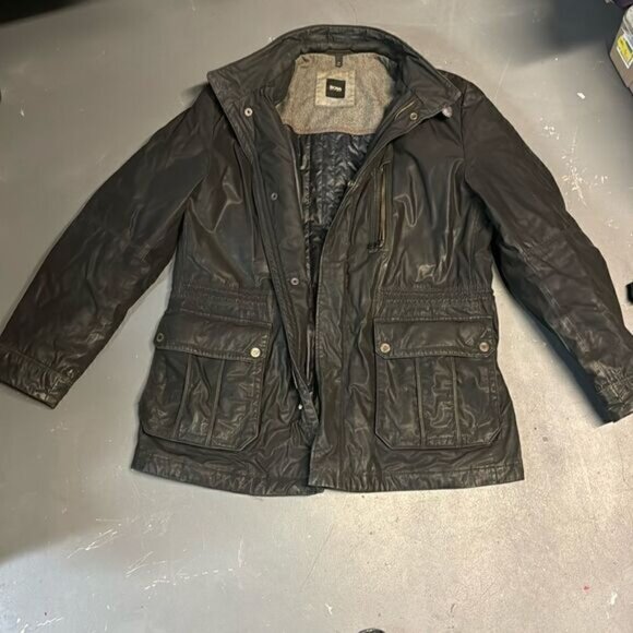 Hugo Boss Other - Size Large Mens Leather Black Lable Hugo Boss Jacket